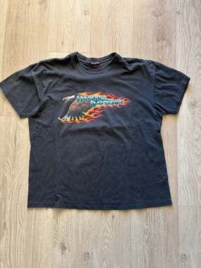 Vintage 1989 Harley Davidson Flaming Eagle T Shirt Size M/L